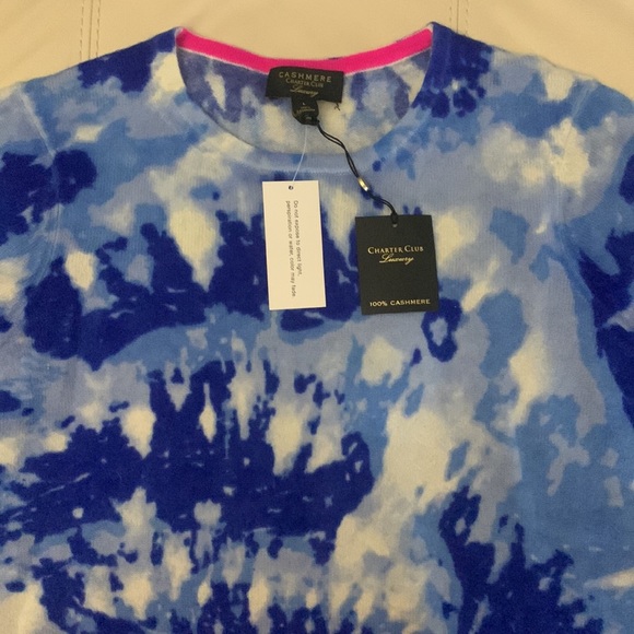 Charter Club Tie Dye Cashmere Sweater New Size L - Picture 4 of 4